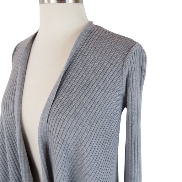 ATHLETA Women's Gray Merino Wool Blend Solstice Wrap Open Front Cardigan XXS - Picture 6 of 11